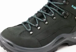 Lowa Womens Renegade GTX Mid S Boots - Narrow Width - Asphalt-Turquoise