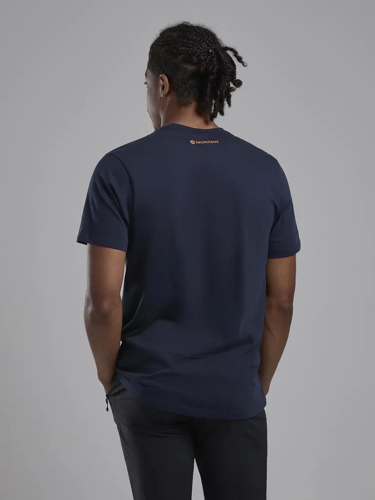 Montane Mens Abstract Mountain T-Shirt - Eclipse Blue