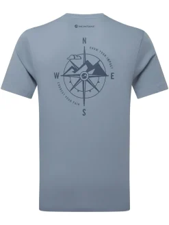 Montane Mens Impact Compass T-Shirt - Stone Blue