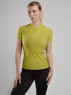 Montane Womens Dart Nano Zip T-Shirt - Citrus Spring