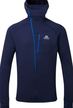 Mountain Equipment Mens Eclipse Hooded Zip-T - Medieval Blue