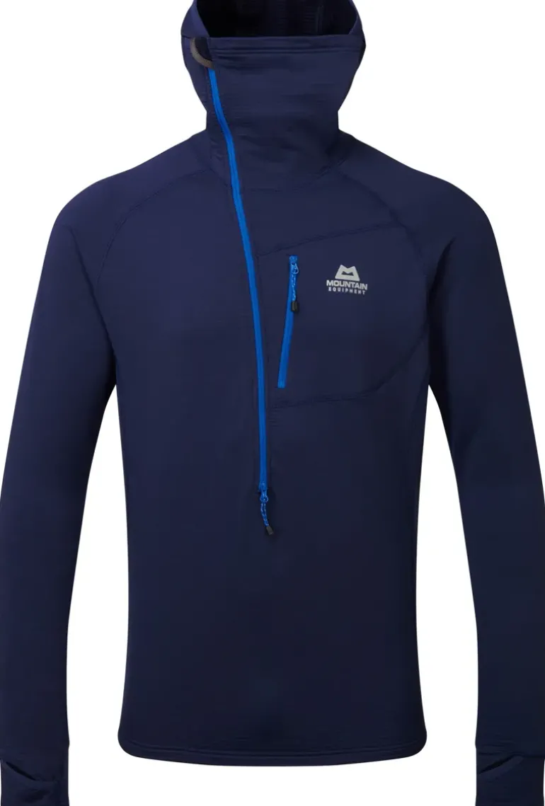 Mountain Equipment Mens Eclipse Hooded Zip-T - Medieval Blue