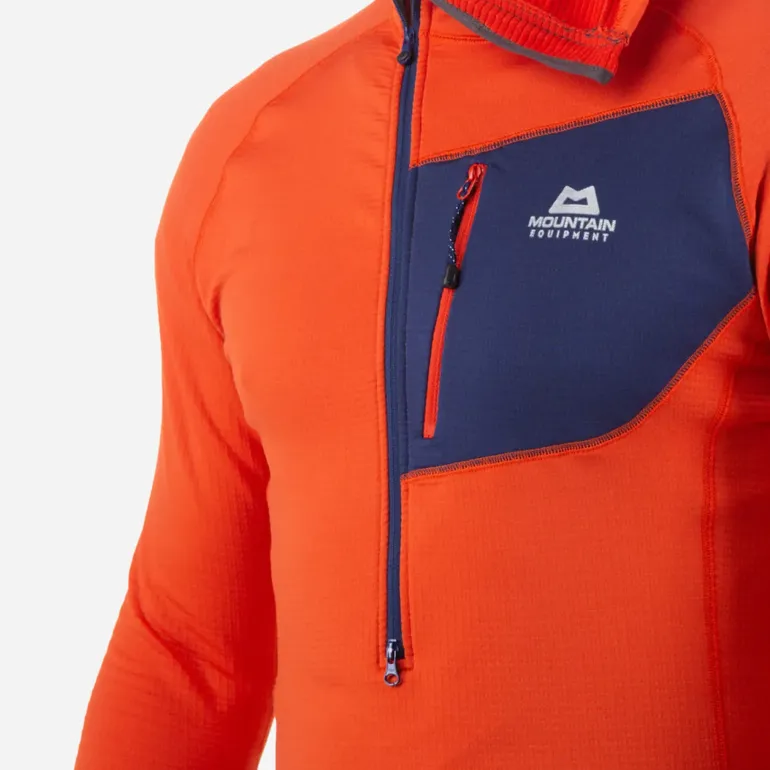 Mountain Equipment Mens Eclipse Hooded Zip-T - Medieval Blue