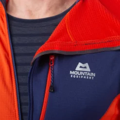 Mountain Equipment Mens Eclipse Hooded Zip-T - Medieval Blue