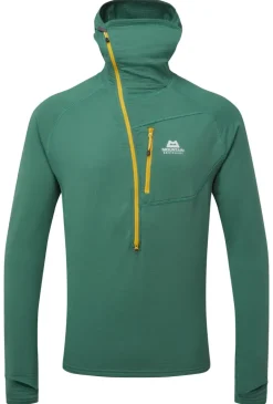 Mountain Equipment Mens Eclipse Hooded Zip-T - Fern