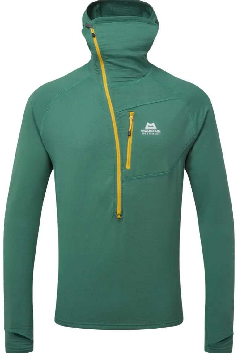 Mountain Equipment Mens Eclipse Hooded Zip-T - Fern