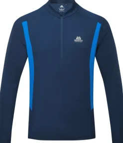 Mountain Equipment Mens Ignis LS Zip Tee - Admiral-Atlantic