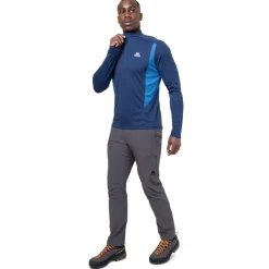 Mountain Equipment Mens Ignis LS Zip Tee - Admiral-Atlantic