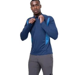 Mountain Equipment Mens Ignis LS Zip Tee - Admiral-Atlantic