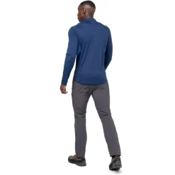 Mountain Equipment Mens Ignis LS Zip Tee - Admiral-Atlantic