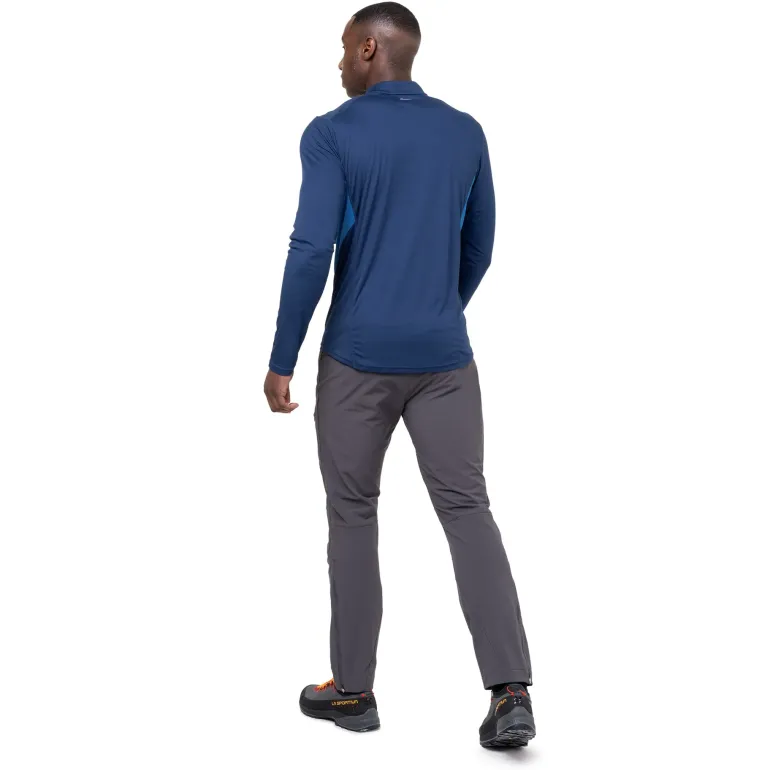 Mountain Equipment Mens Ignis LS Zip Tee - Admiral-Atlantic