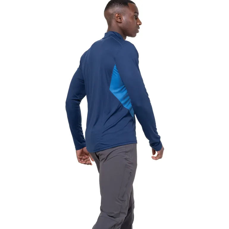 Mountain Equipment Mens Ignis LS Zip Tee - Admiral-Atlantic