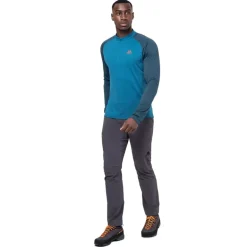 Mountain Equipment Mens Nava LS Zip T - Cactus-Vine