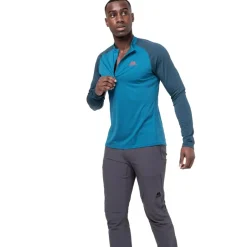 Mountain Equipment Mens Nava LS Zip T - Cactus-Vine