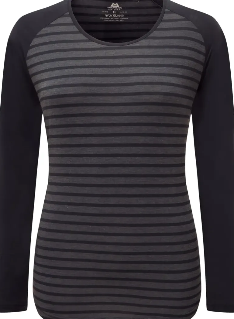 Mountain Equipment Womens Redline LS Tee - Cosmos Stripe-Cosmos