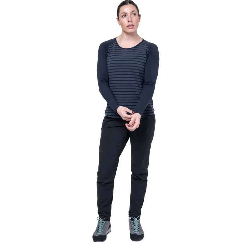 Mountain Equipment Womens Redline LS Tee - Cosmos Stripe-Cosmos