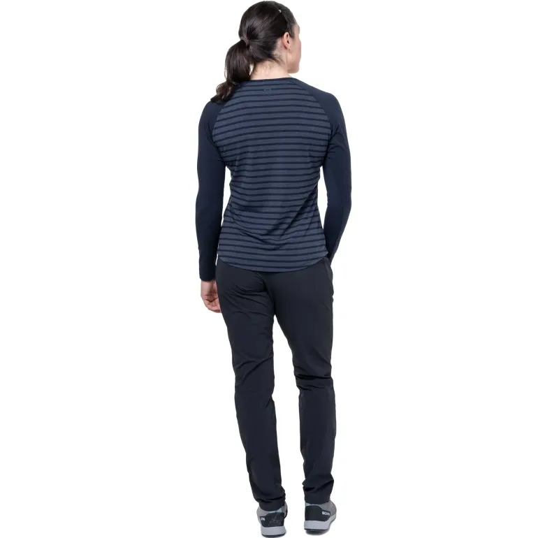 Mountain Equipment Womens Redline LS Tee - Cosmos Stripe-Cosmos