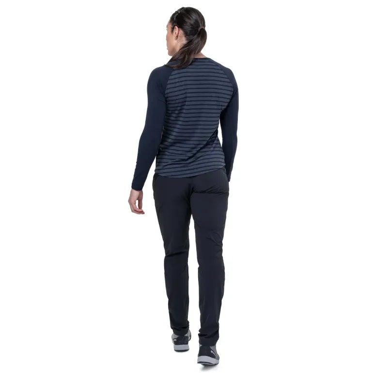 Mountain Equipment Womens Redline LS Tee - Cosmos Stripe-Cosmos