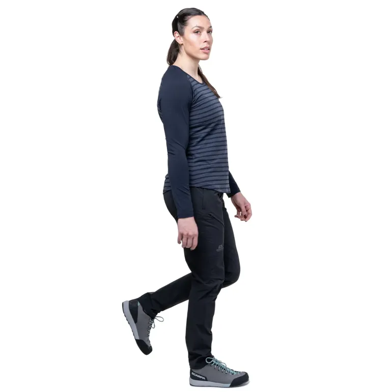 Mountain Equipment Womens Redline LS Tee - Cosmos Stripe-Cosmos