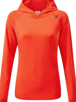 Mountain Equipment Womens Glace Hooded Top - Mandarin Red