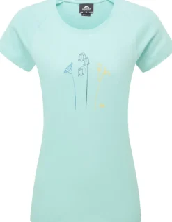 Mountain Equipment Womens Mountain Flower Tee - Aqua
