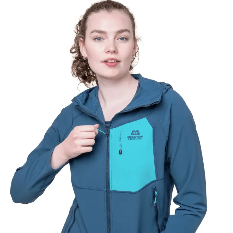 Mountain Equipment Womens Arrow Hooded Jacket - Chili Red-Dusk
