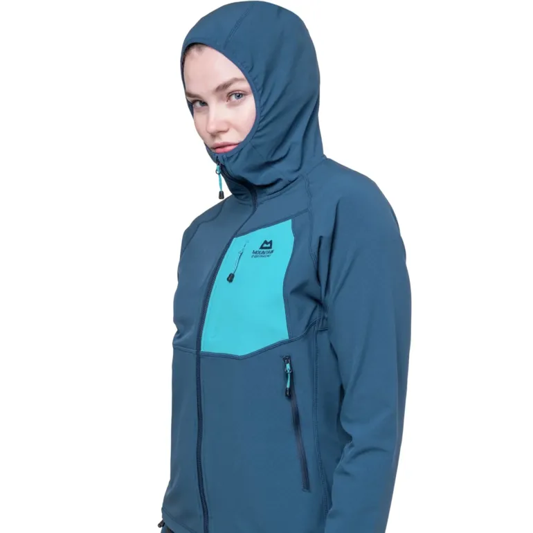 Mountain Equipment Womens Arrow Hooded Jacket - Chili Red-Dusk