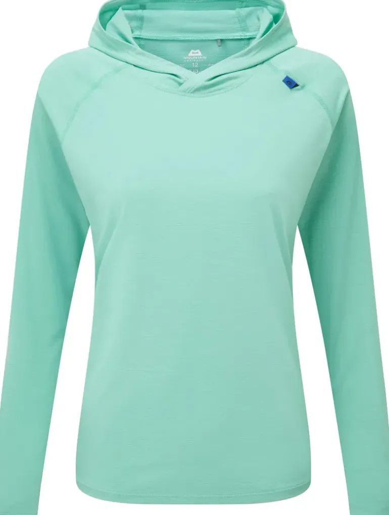 Mountain Equipment Womens Glace Hooded Top - Aqua