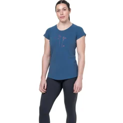 Mountain Equipment Womens Mountain Flower Tee - Stellar Blue