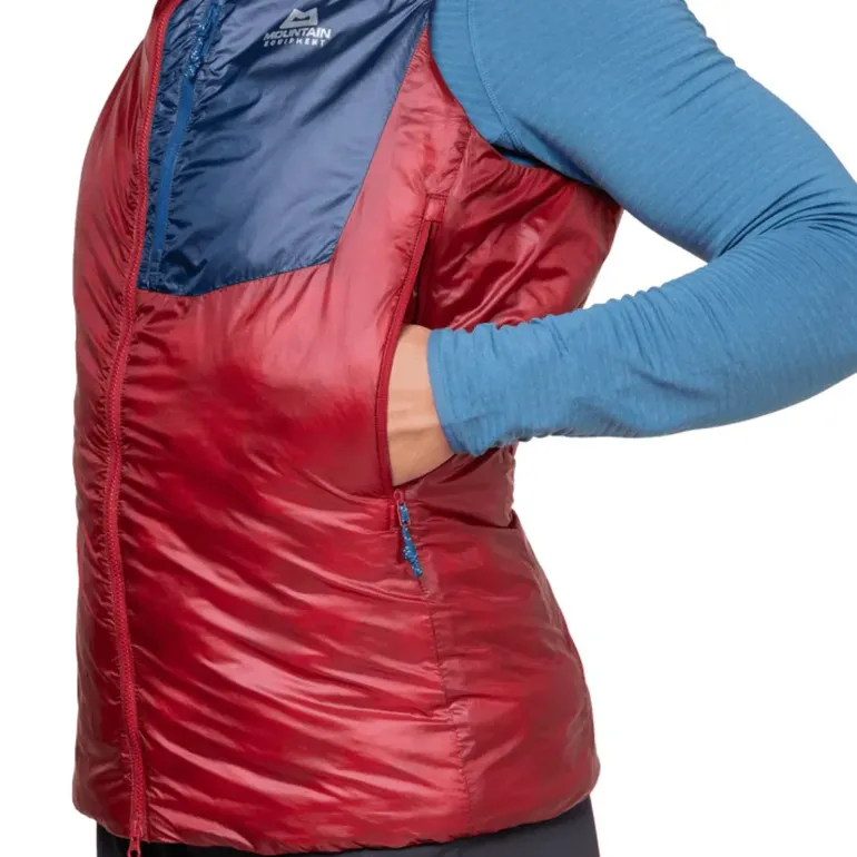 Mountain Equipment Womens Oreus Vest - Merlot-Admiral Blue