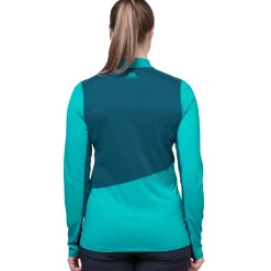 Mountain Equipment Womens Nava LS Zip T - Hibiscus-Capsicum