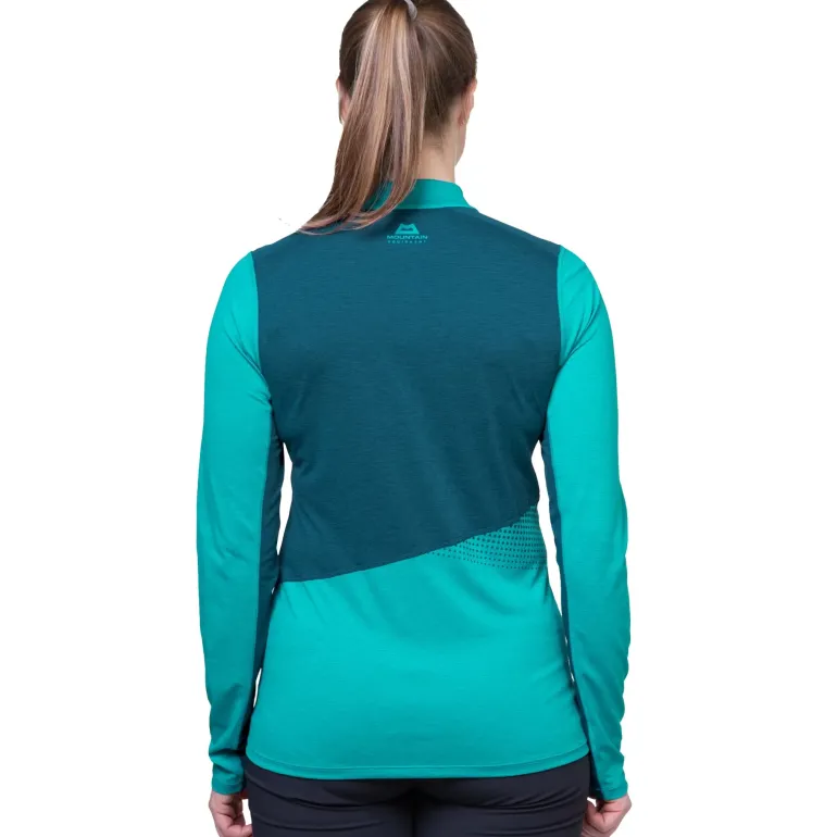 Mountain Equipment Womens Nava LS Zip T - Hibiscus-Capsicum