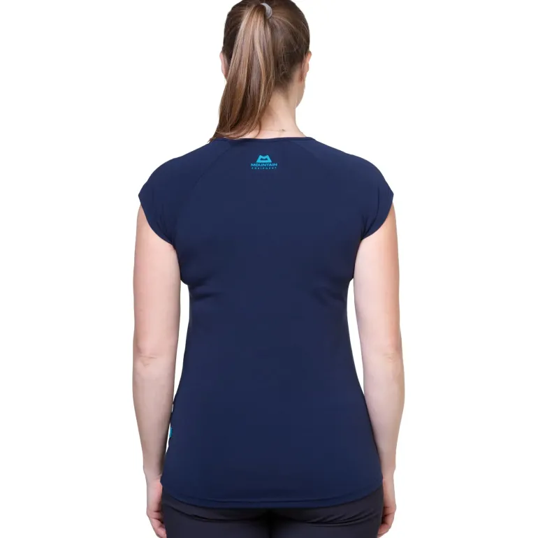 Mountain Equipment Womens Equinox Tee - Bluefin Stripe