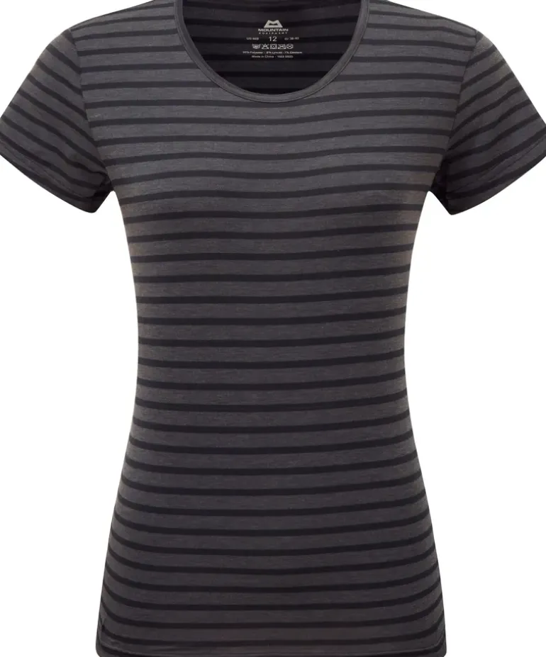 Mountain Equipment Womens Groundup Stripe Tee - Cosmos Stripe