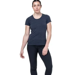 Mountain Equipment Womens Groundup Stripe Tee - Cosmos Stripe