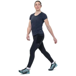 Mountain Equipment Womens Groundup Stripe Tee - Cosmos Stripe