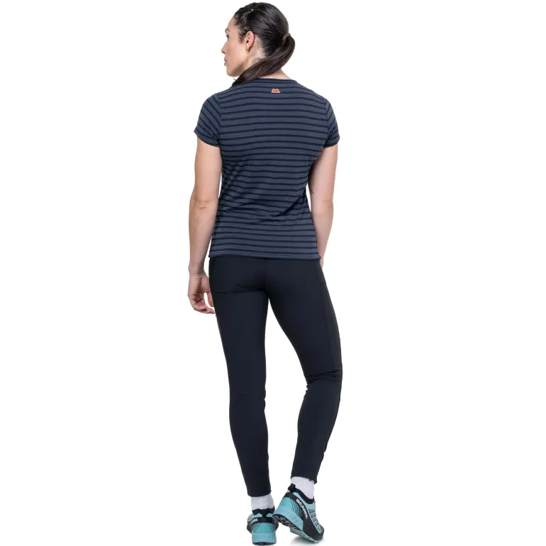 Mountain Equipment Womens Groundup Stripe Tee - Cosmos Stripe