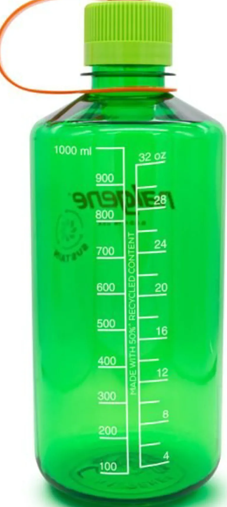 Nalgene Sustain Narrow Mouth Water Bottle - 1L - Melon Ball