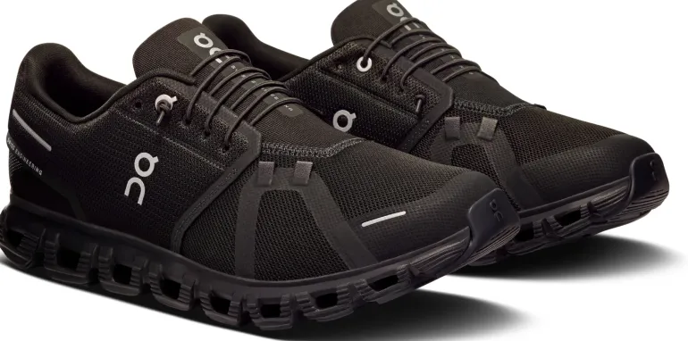ON Mens Cloud 6 Shoes - Black-Black