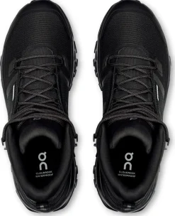ON Mens Cloudrock Mid Waterproof Shoes - Black-Black
