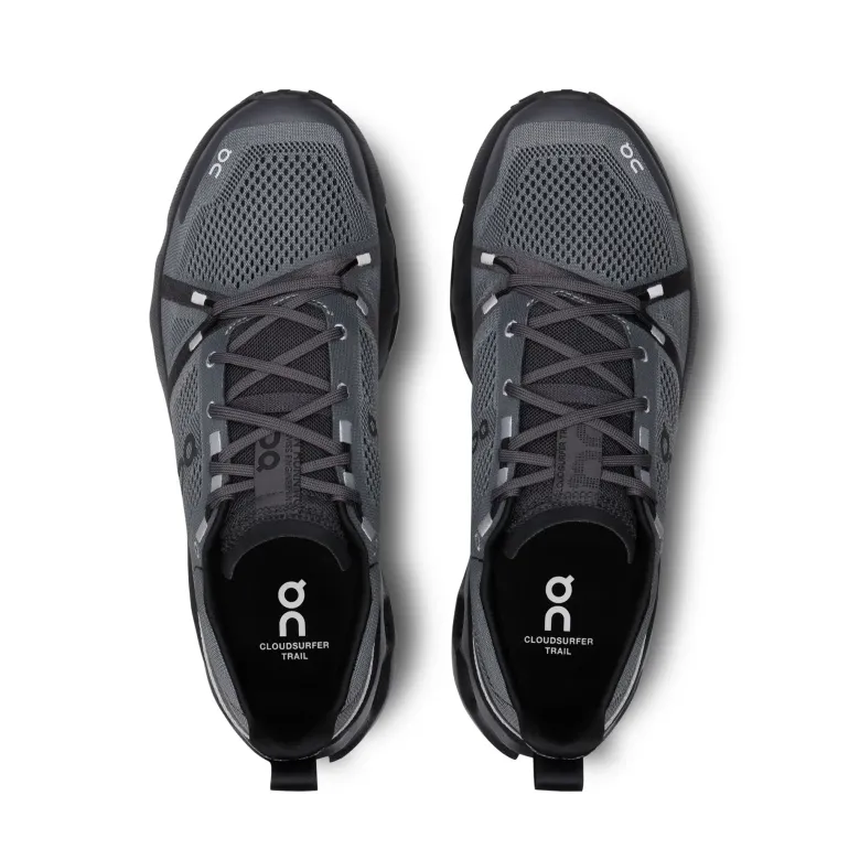 ON Mens Cloudsurfer Trail Running Shoe - Eclipse-Black