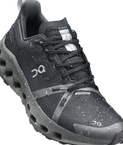 ON Mens Cloudsurfer Trail Waterproof Shoes - Black-Eclipse