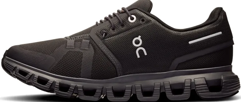 ON Womens Cloud 6 Shoes - Black-Black