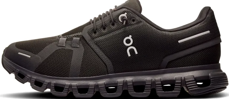 ON Womens Cloud 6 Shoes - Black-Black