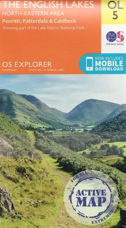 OS Explorer - Active Map OL5 - The English Lakes North Eastern area