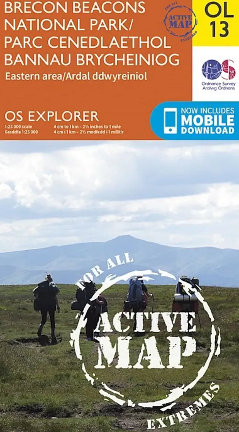 OS Explorer - Active Map OL13 - Brecon Beacons National Park East