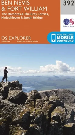 OS Explorer Map 392 - Ben Nevis and Fort William