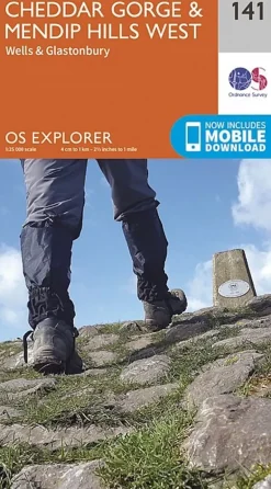 OS Explorer Map 141 - Cheddar Gorge and Mendip Hills West