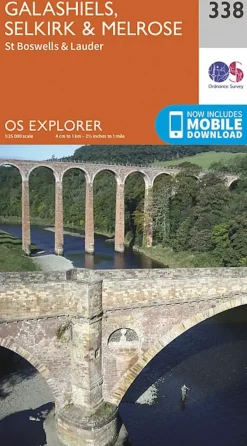 OS Explorer Map 338 - Galashiels Selkirk and Melrose