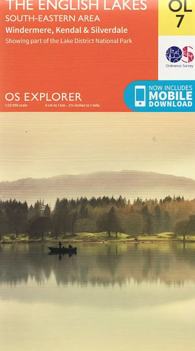 OS Explorer Map OL7 - The English Lakes - South Eastern Area